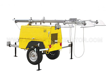 4.2KW~22KW Mobile Light Tower Diesel Generator Set